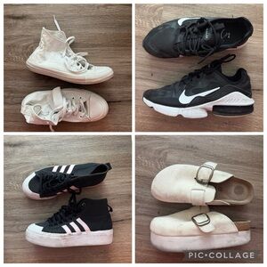 Black and White Women Sneakers (Nike, Adidas & Converse)